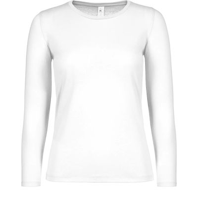 Camiseta clásica manga larga mujer White Xs