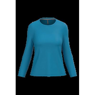 Camiseta algodón de manga larga mujer Tropical Blue Xl