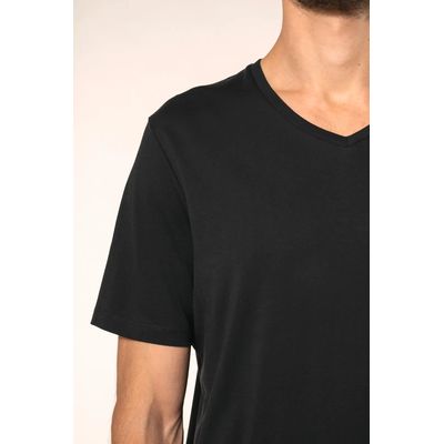 Camiseta algodón cuello de pico hombre
