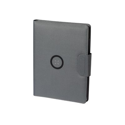 Carpeta RPET con Cargador Inalámbrico Gri