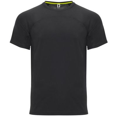 Camiseta Técnica Unisex Manga Ranglán Negro Xs