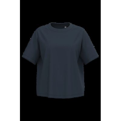 Camiseta algodón orgánico oversize mujer Navy Blue L/Xl