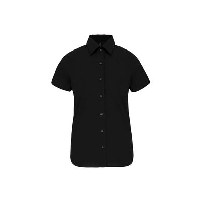 Camisa cómoda manga corta mujer Black S