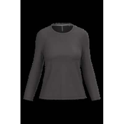 Camiseta algodón de manga larga mujer Dark Grey 3Xl
