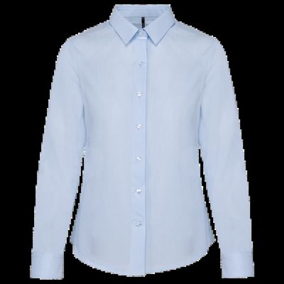 Camisa mujer 100% algodón Striped Pale Blue / White Xs