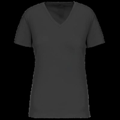 Camiseta de mujer cuello de pico Dark Grey Xxl