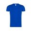 Camiseta Algodón Cuello Pico Adulto Azul S