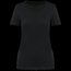 Camiseta algodón cuello pico mujer Black XS