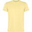 Camiseta de algodón lavado ácido de hombre Amarillo Sweet Lavado S