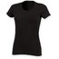 Camiseta cuello de pico para mujer Black Xs