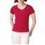 Camiseta cuello de pico para mujer de corte entallado Cherry Red S