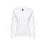 Camiseta de manga larga blanca para mujer Blanco L