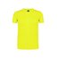 Camiseta técnica adulto de varios colores con diseño en espalda y mangas transpirable Amarillo Fluor XL