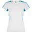 Camiseta técnica mujer manga corta BLANCO/TURQUESA S