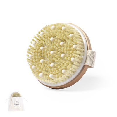 Cepillo Masaje Exfoliante Madera