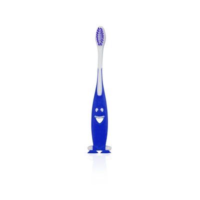 Cepillo de dientes divertido 2 ventosas Azul