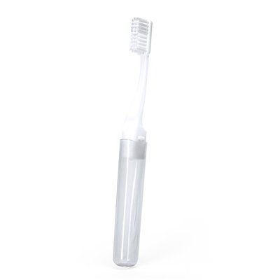 Cepillo de dientes bicolor plegable Blanco Talla Única Adulto