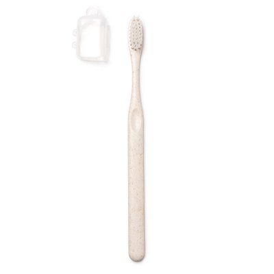 Cepillo de dientes en fibra de trigo y nylon Crudo