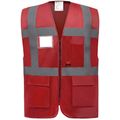 Chaleco alta visibilidad reflectante con bolsillos Red 3Xl