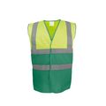 Chaleco bicolor en contraste Hi Vis Yellow / Paramedic Green 3Xl