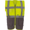 Chaleco alta visibilidad reflectante con bolsillos Hi Vis Yellow / Grey Xxl