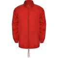 Chubasquero impermeable con capucha extraíble Rojo M