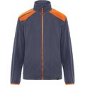 Chaqueta Micropolar Bicolor Cuello Alto Plomo/Naranja M