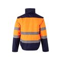 Chaqueta bicolor acolchada con bandas reflectantes