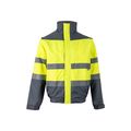 Chaqueta bicolor acolchada con bandas reflectantes