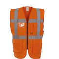 Chaleco alta visibilidad reflectante con bolsillos Hi Vis Orange L