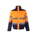 Chaqueta bicolor acolchada con bandas reflectantes