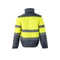 Chaqueta bicolor acolchada con bandas reflectantes