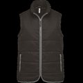 Chaleco acolchado con bolsillos y cremallera DARK GREY M