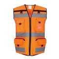 Chaleco alta visibilidad con bolsillos Hi Vis Orange XXL