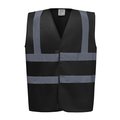 Chaleco alta visibilidad poliéster Velcro Black 4XL
