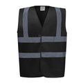 Chaleco alta visibilidad poliéster Velcro Black M