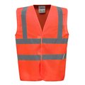 Chaleco alta visibilidad poliéster Velcro Hi Vis Orange XXL