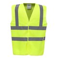 Chaleco alta visibilidad poliéster Velcro Hi Vis Yellow L
