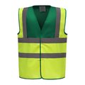 Chaleco alta visibilidad poliéster Velcro Paramedic Green / Hi Vis Yellow S