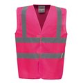 Chaleco alta visibilidad poliéster Velcro Pink 3XL