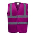 Chaleco alta visibilidad poliéster Velcro Raspberry XXL