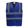 Chaleco alta visibilidad poliéster Velcro Royal Blue XXL