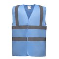 Chaleco alta visibilidad poliéster Velcro Sky Blue XXL