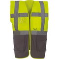 Chaleco alta visibilidad reflectante con bolsillos Hi Vis Yellow / Grey Xxl