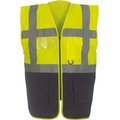 Chaleco alta visibilidad reflectante con bolsillos Hi Vis Yellow / Navy L