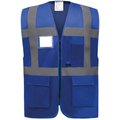 Chaleco alta visibilidad reflectante con bolsillos Royal Blue L