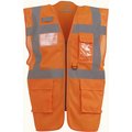 Chaleco alta visibilidad ropa laboral Hi Vis Orange Xxl