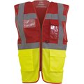 Chaleco alta visibilidad ropa laboral Red / Hi Vis Yellow XXL