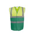 Chaleco bicolor en contraste Hi Vis Yellow / Paramedic Green 3XL