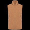 Chaleco micropolar hombre cremallera y bolsillos Camel Heather 3XL